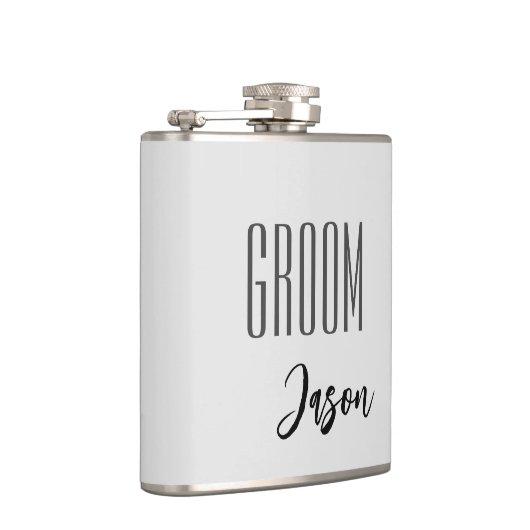 Individuelle Name Grooves Flask Flachmann (Rechts)