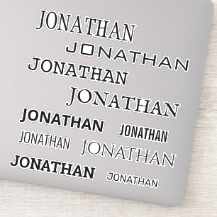 Individuelle Name Größe Monogram Laptop Tumbler Aufkleber