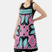 Individuelle Name Große Printmedien Moderne Blumen Schürze (InSitu)