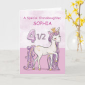 Individuelle Name Großtochter 4 und einen halben G Karte (Gelbe Blume)