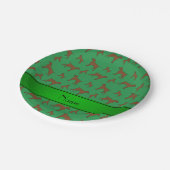 Individuelle Name grün Deutsche Kurzzeithunde Pappteller (Schrägansicht)