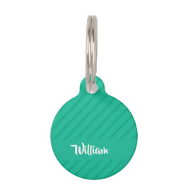 Individuelle Name grün diagonaler Kunststoff textu Haustiermarke