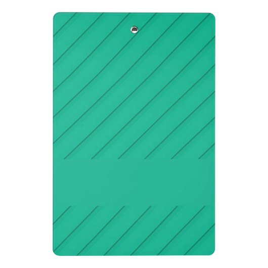 Individuelle Name grün diagonaler Kunststoff textu Mini Klemmbrett (Rückseite)