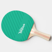 Individuelle Name grün diagonaler Kunststoff textu Tischtennis Schläger (Seitenansicht)