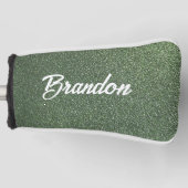 Individuelle Name grün Glitzer Golf Headcover (Vorderseite)