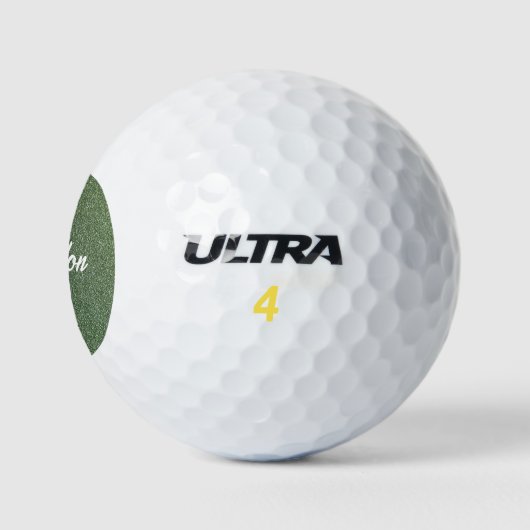 Individuelle Name grün Glitzer Golfball (Logo)