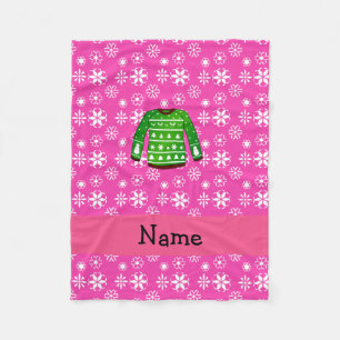 Individuelle Name grün hässliche Weihnachtspulli p Fleecedecke