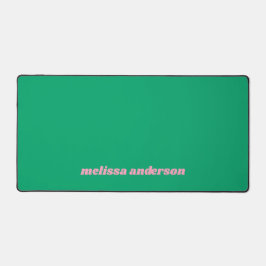 Individuelle Name Grün und Rosa mit trendigen Farb Schreibtischunterlage