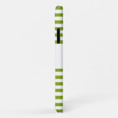 Individuelle Name, grün und weiß Streifen Case-Mate iPhone Hülle (Hinten/Rechts)