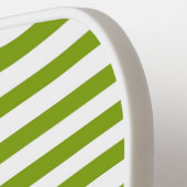 Individuelle Name, grün und weiß Streifen Pickleball Schläger (Linke Seite)