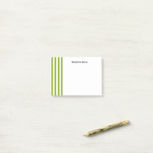 Individuelle Name, grün und weiß Streifen