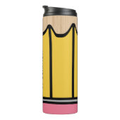 Individuelle Name Grundschullehrer - Stift Thermosbecher (Nach rechts gedreht)