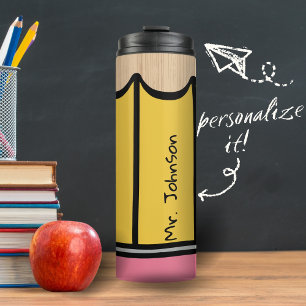 Individuelle Name Grundschullehrer - Stift Thermosbecher