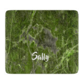 Individuelle Name-grüne Marmorfliesen Schneidebrett (Vorderseite)