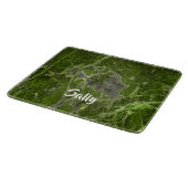 Individuelle Name-grüne Marmorfliesen Schneidebrett (Ecke)