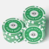 Individuelle Name Grüne und weiße Las Vegas-Bezeic Pokerchips (Stapel)