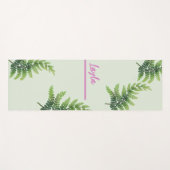 Individuelle Name Grüner Dschungel Natürliche Blät Yogamatte (Vorderseite (Horizontal))
