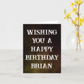 Individuelle Name Grunge Geburtstagskarte Karte (Gelbe Blume)