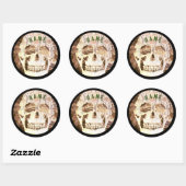 INDIVIDUELLE NAME GRUNGE SKULL ROUND STICKER (Blatt)