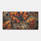 Individuelle Name Grungy Autumnal Industrielle Blä Schreibtischunterlage (Vorderseite)