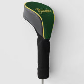 Individuelle Name-Grünleder Golf Headcover (angewinkelt)