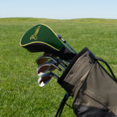 Individuelle Name-Grünleder Golf Headcover (In SItu)