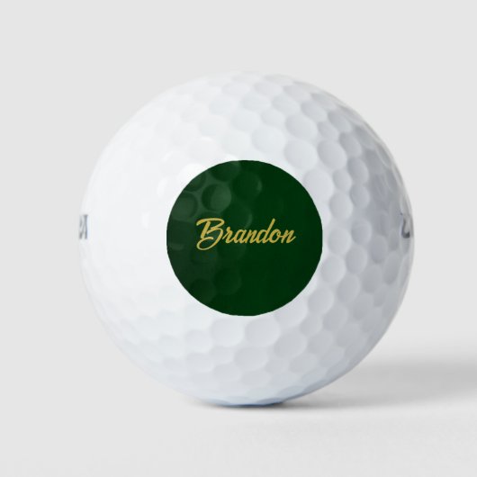 Individuelle Name-Grünleder Golfball (Vorderseite)