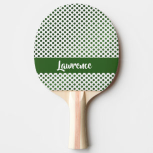 Individuelle Name-Grünpunktmuster Tischtennis Schläger