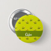 Individuelle Name-Grünschildkröten Button (Vorne & Hinten)