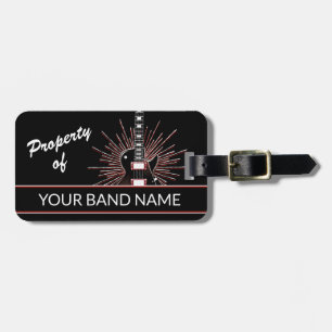 Individuelle Name Guitar Band Merch Rock Roll Musi Gepäckanhänger