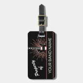 Individuelle Name Guitar Band Merch Rock Roll Musi Gepäckanhänger (Vorderseite vertikal)