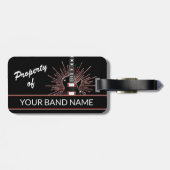 Individuelle Name Guitar Band Merch Rock Roll Musi Gepäckanhänger (Rückseite horizontal)