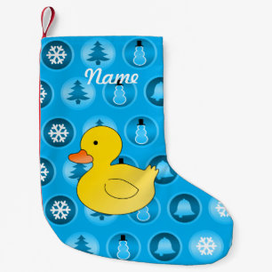 Individuelle Name Gummidusche blaue Weihnachtsring Kleiner Weihnachtsstrumpf