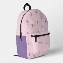 Individuelle Name-Gymnasien-Muster auf rosa Bedruckter Rucksack