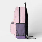 Individuelle Name-Gymnasien-Muster auf rosa Bedruckter Rucksack (Rechts)
