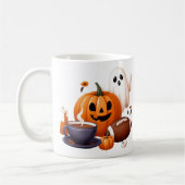 Individuelle Name, Halloween-Geist, Fußball Kaffeetasse (Links)