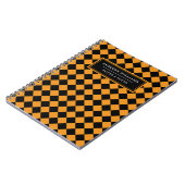 Individuelle Name Halloween Orange Black Diamond P Notizblock (Linke Seite)
