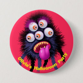 Individuelle Name Halloween-Party Abzeichen. Button
