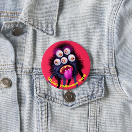 Individuelle Name Halloween-Party Abzeichen. Button (Beispiel)
