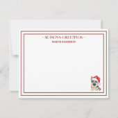 Individuelle Name Hand Drawn German Shepherd Weihn Mitteilungskarte (Vorderseite)