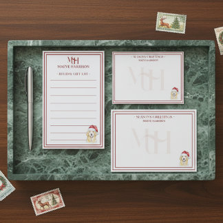 Individuelle Name Hand gezogen Golden Retriever We Mitteilungskarte