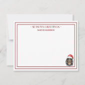 Individuelle Name Hand gezogene Dackel Weihnachtsm Mitteilungskarte (Vorderseite)