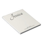 Individuelle Name Handgeschriebene Skriptkontaktin Notizblock (angewinkelt)