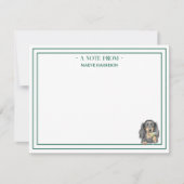 Individuelle Name Handgezeichnete Dackel Martini f Mitteilungskarte (Vorderseite)