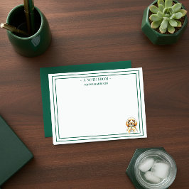 Individuelle Name Handgezogen Golden Doodle Martin Mitteilungskarte