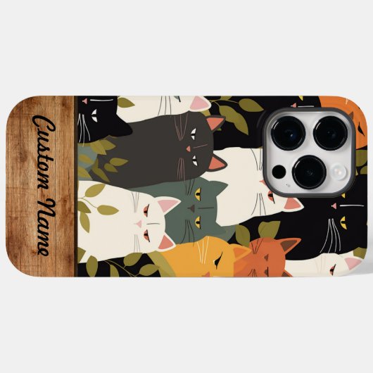 Individuelle Name Handy-Case-Katzen Case-Mate iPhone Hülle (Rückseite (Horizontal))