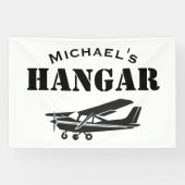 Individuelle Name Hangar Cessna Flugzeugpilot Avia Banner (Horizontal)