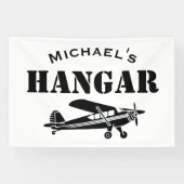 Individuelle Name Hangar Flugzeug Pilot Flugzeug e Banner (Horizontal)