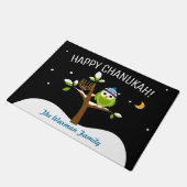 Individuelle Name Hanukkah Menorah Party Fußmatte (Schrägansicht)