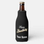 Individuelle Name Happy Beerthday Beer Flasche Coo Flaschenkühler (Flaschenvorderseite)